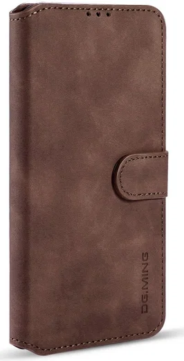 DG Ming Samsung Galaxy S21 Hoesje Retro Wallet Book Case Coffee afbeelding 5