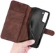 DG Ming Samsung Galaxy S21 Hoesje Retro Wallet Book Case Coffee afbeelding 4