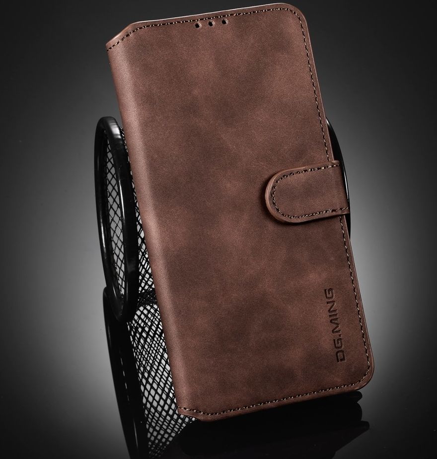 DG Ming Samsung Galaxy S21 Hoesje Retro Wallet Book Case Coffee afbeelding 8