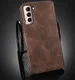 DG Ming Samsung Galaxy S21 Hoesje Retro Wallet Book Case Coffee afbeelding 9
