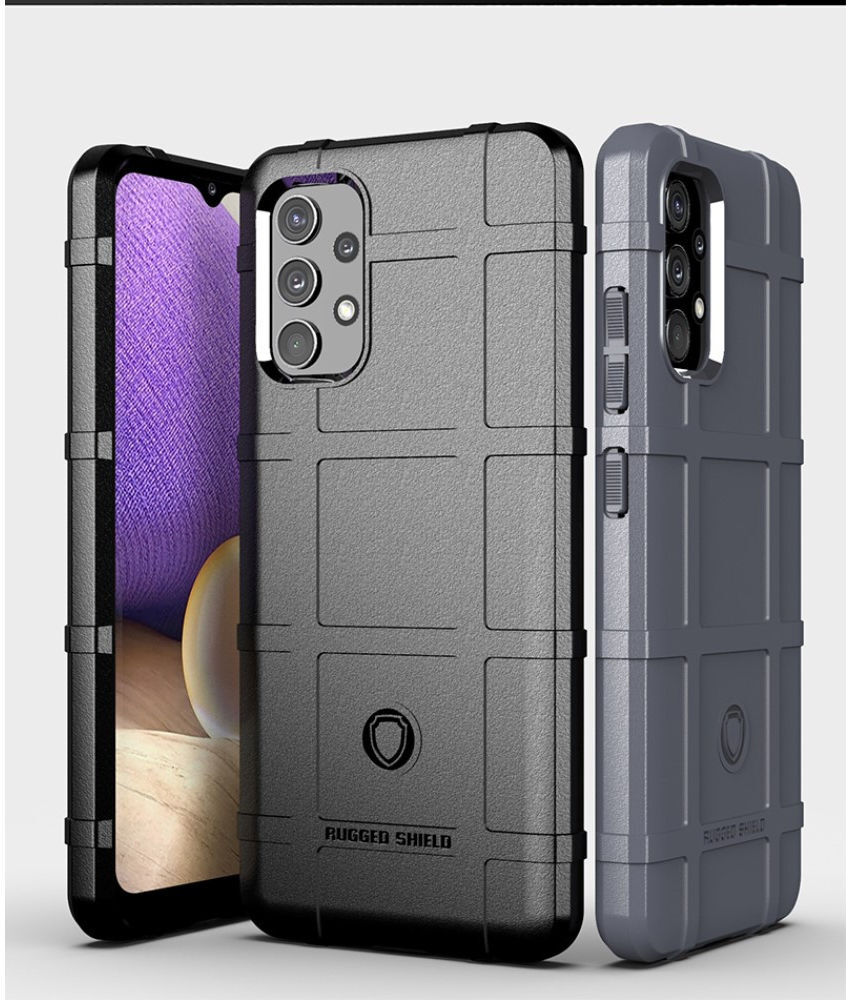 Samsung Galaxy A32 4G Hoesje Shock Proof Rugged Shield Zwart afbeelding 9
