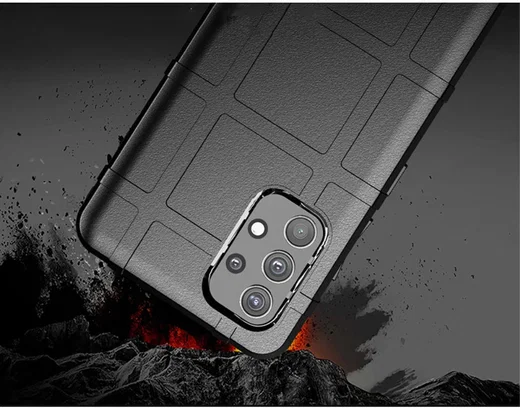 Samsung Galaxy A32 4G Hoesje Shock Proof Rugged Shield Zwart afbeelding 2