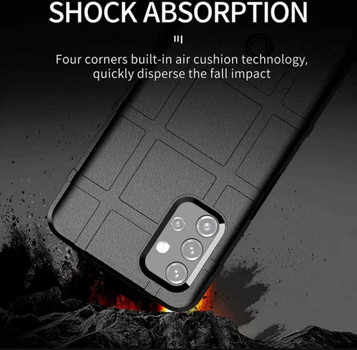 Samsung Galaxy A32 4G Hoesje Shock Proof Rugged Shield Zwart afbeelding 6