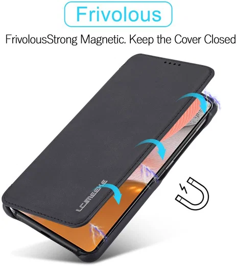 LC.IMEEKE Samsung Galaxy A52 / A52S Hoesje Wallet Book Case Zwart afbeelding 5