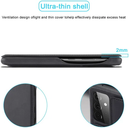 LC.IMEEKE Samsung Galaxy A52 / A52S Hoesje Wallet Book Case Zwart afbeelding 9