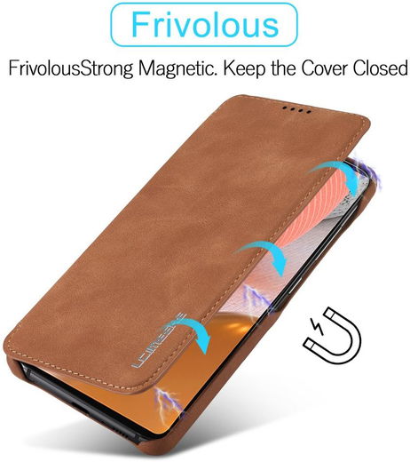 LC.IMEEKE Samsung Galaxy A52 / A52S Hoesje Wallet Book Case Bruin afbeelding 6
