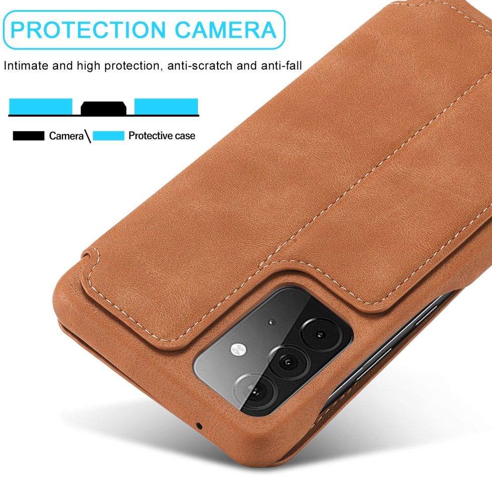 LC.IMEEKE Samsung Galaxy A52 / A52S Hoesje Wallet Book Case Bruin afbeelding 5