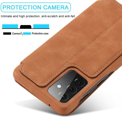 LC.IMEEKE Samsung Galaxy A52 / A52S Hoesje Wallet Book Case Bruin afbeelding 5