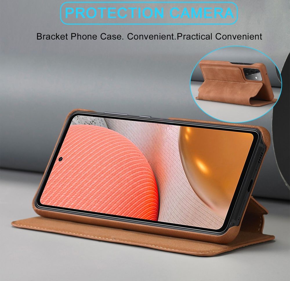 LC.IMEEKE Samsung Galaxy A52 / A52S Hoesje Wallet Book Case Bruin afbeelding 7