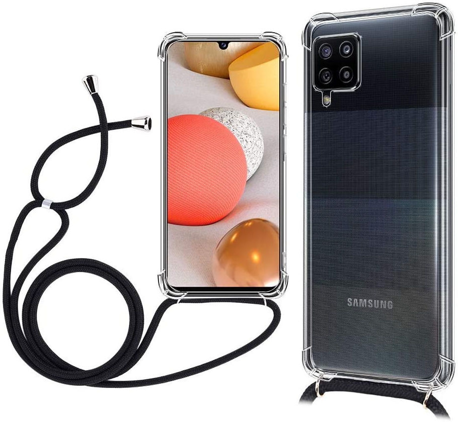 Samsung Galaxy A42 Hoesje met Koord Shockproof TPU Transparant afbeelding 16