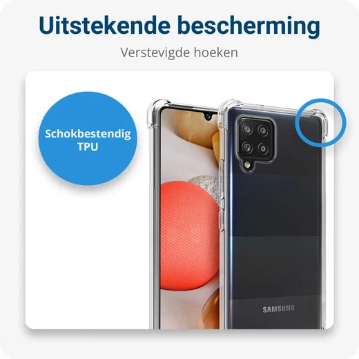 Samsung Galaxy A42 Hoesje met Koord Shockproof TPU Transparant afbeelding 2