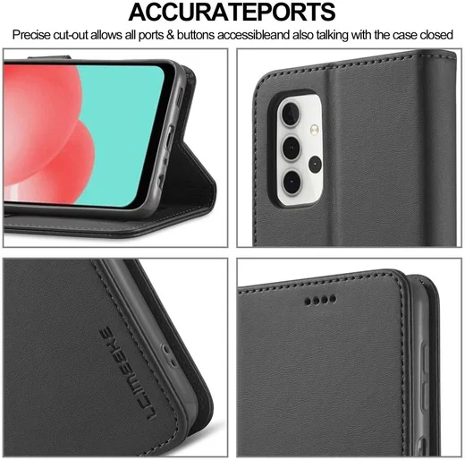 LC.IMEEKE Samsung Galaxy A32 4G Hoesje Portemonnee Book Case Zwart afbeelding 6