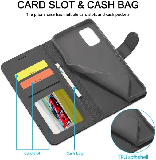 LC.IMEEKE Samsung Galaxy A32 4G Hoesje Portemonnee Book Case Zwart afbeelding 9