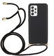 Samsung Galaxy A52(s) Hoesje Back Cover Flexibel TPU met Koord Zwart afbeelding 1