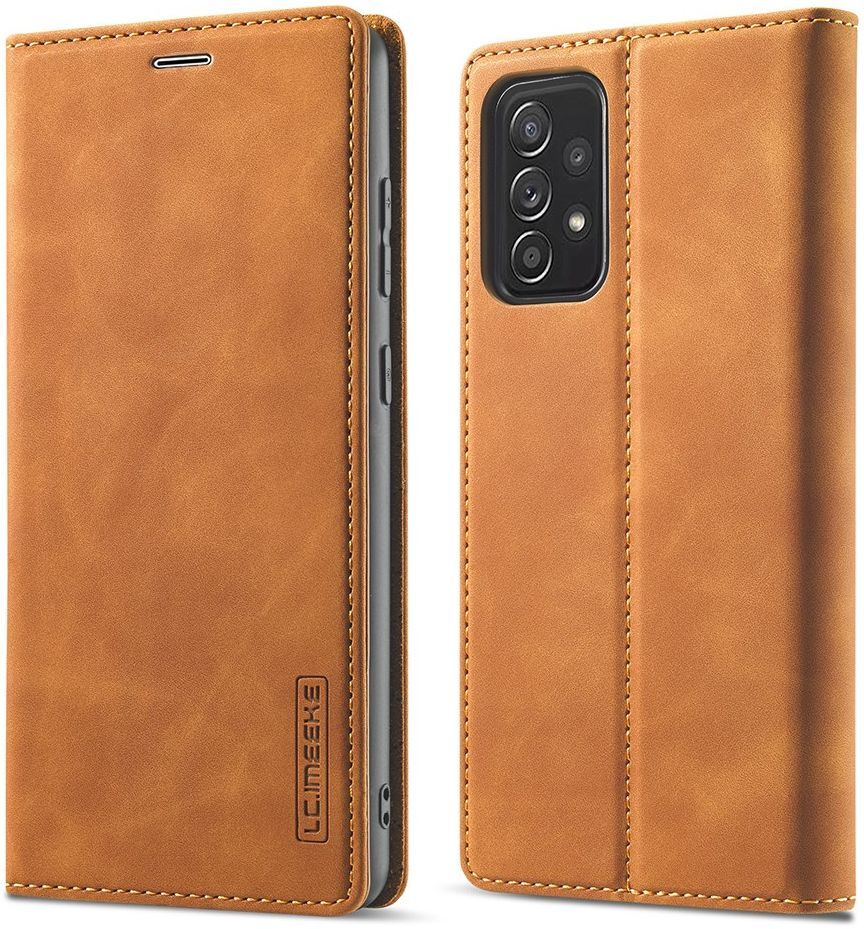 LC.IMEEKE Samsung Galaxy A52 / A52S Hoesje Portemonnee Book Case Bruin afbeelding 3