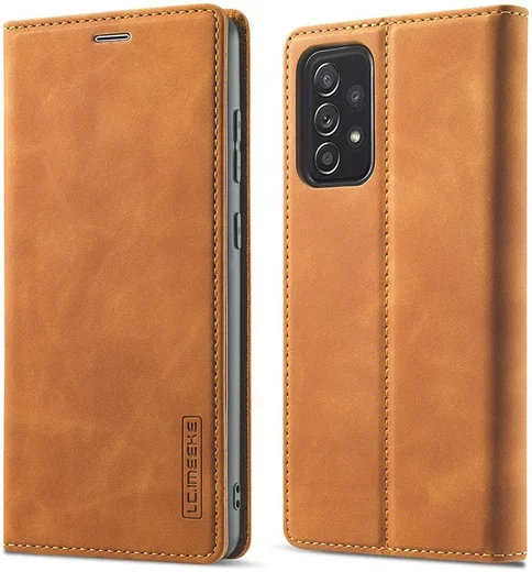 LC.IMEEKE Samsung Galaxy A52 / A52S Hoesje Portemonnee Book Case Bruin afbeelding 3
