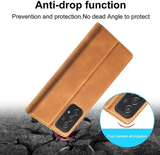 LC.IMEEKE Samsung Galaxy A52 / A52S Hoesje Portemonnee Book Case Bruin afbeelding 8
