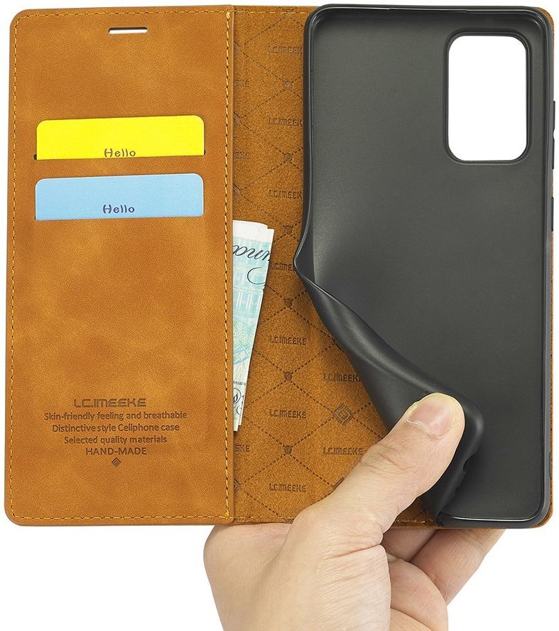 LC.IMEEKE Samsung Galaxy A52 / A52S Hoesje Portemonnee Book Case Bruin afbeelding 2