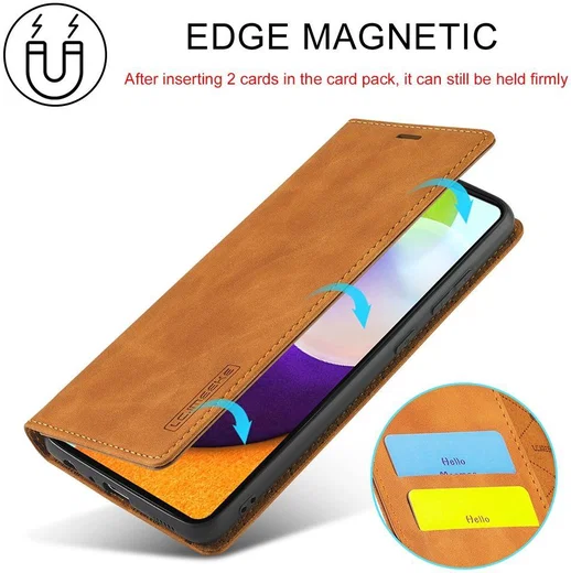 LC.IMEEKE Samsung Galaxy A52 / A52S Hoesje Portemonnee Book Case Bruin afbeelding 7