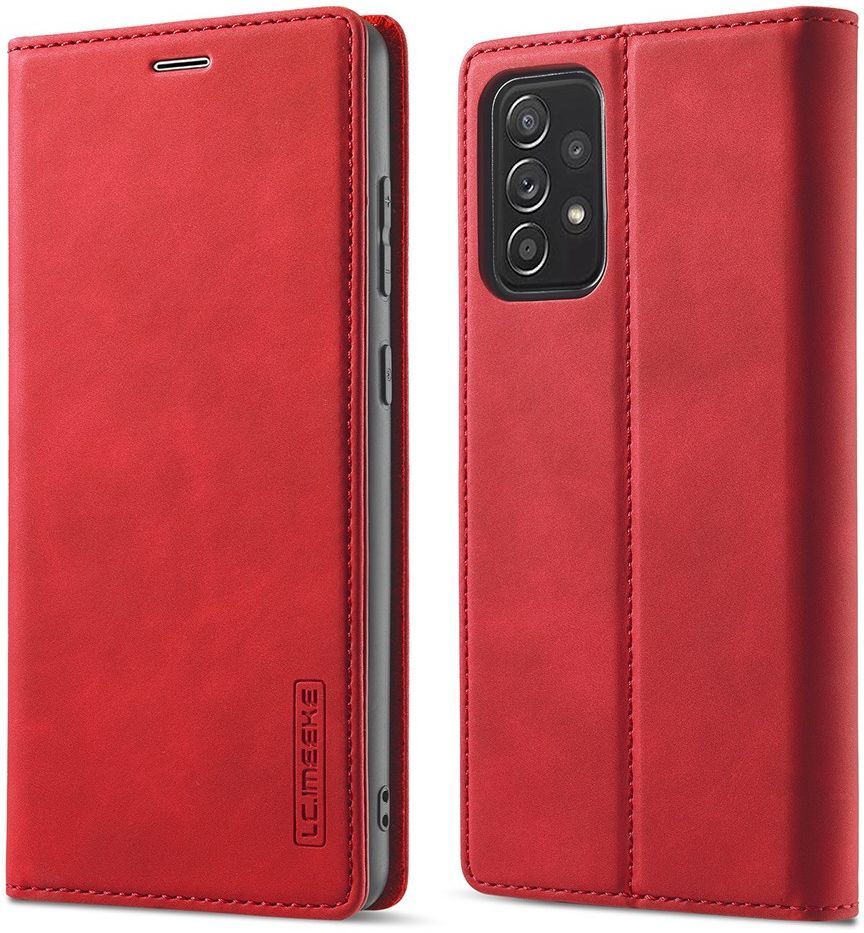 LC.IMEEKE Samsung Galaxy A52 / A52S Hoesje Portemonnee Book Case Rood afbeelding 3