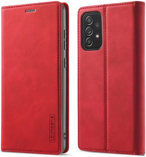 LC.IMEEKE Samsung Galaxy A52 / A52S Hoesje Portemonnee Book Case Rood afbeelding 3
