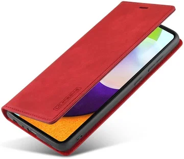 LC.IMEEKE Samsung Galaxy A52 / A52S Hoesje Portemonnee Book Case Rood