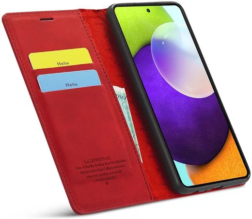 LC.IMEEKE Samsung Galaxy A52 / A52S Hoesje Portemonnee Book Case Rood afbeelding 11
