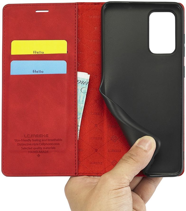 LC.IMEEKE Samsung Galaxy A52 / A52S Hoesje Portemonnee Book Case Rood afbeelding 2