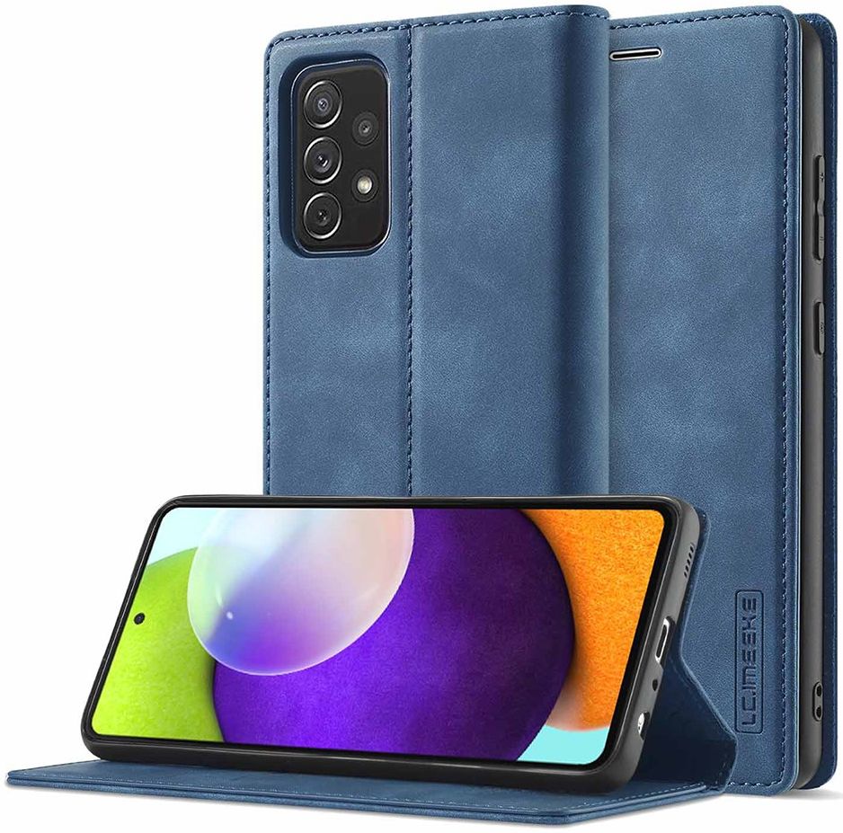LC.IMEEKE Samsung Galaxy A52 / A52S Hoesje Portemonnee Book Case Blauw afbeelding 10