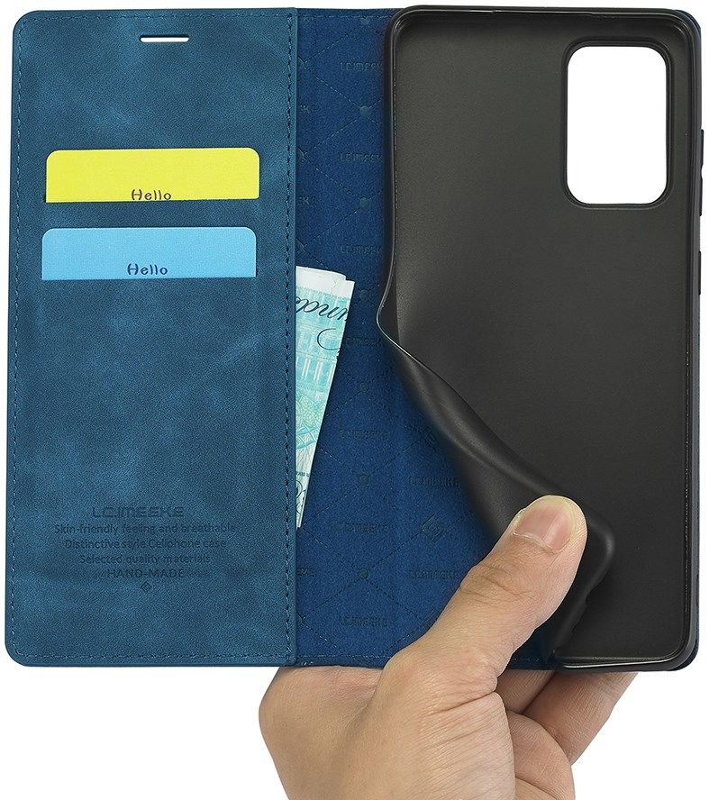 LC.IMEEKE Samsung Galaxy A52 / A52S Hoesje Portemonnee Book Case Blauw afbeelding 2