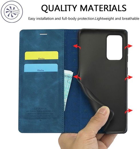 LC.IMEEKE Samsung Galaxy A52 / A52S Hoesje Portemonnee Book Case Blauw afbeelding 5