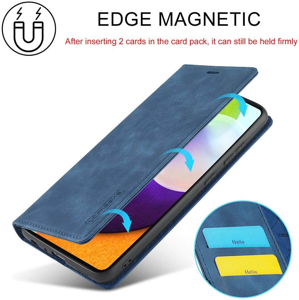 LC.IMEEKE Samsung Galaxy A52 / A52S Hoesje Portemonnee Book Case Blauw afbeelding 6