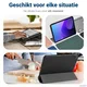 Samsung Galaxy Tab A7 Lite Hoes Tri-Fold Book Case Zwart afbeelding 7