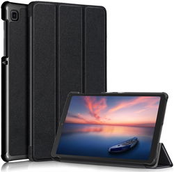 Samsung Galaxy Tab A7 Lite Hoes Tri-Fold Book Case Zwart afbeelding