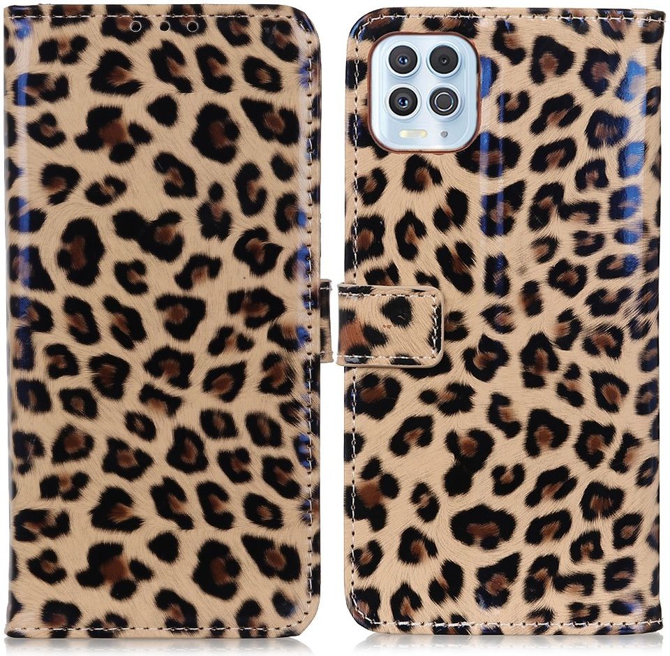 Motorola Moto G100 Hoesje Portemonnee Book Case met Luipaard Print afbeelding 3