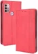 Motorola Moto G10/G20/G30 Hoesje Vintage Portemonnee Book Case Rood afbeelding 2