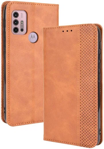 Motorola Moto G10/G20/G30 Hoesje Vintage Portemonnee Book Case Bruin afbeelding 2