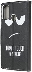Motorola Moto G10/G20/G30 Hoesje Wallet Book Case Don't Touch Print afbeelding