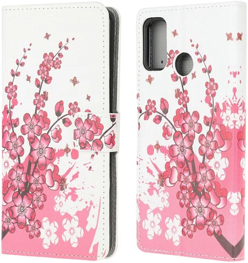 Motorola Moto G10/G20/G30 Hoesje Wallet Book Case met Blossom Print afbeelding 4