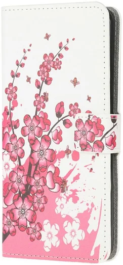 Motorola Moto G10/G20/G30 Hoesje Wallet Book Case met Blossom Print afbeelding 1