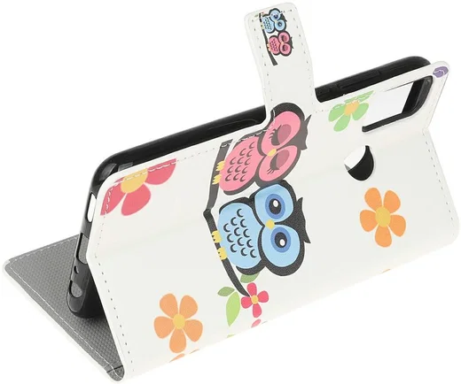 Motorola Moto G10/G20/G30 Hoesje Wallet Book Case met Uil Print afbeelding 5