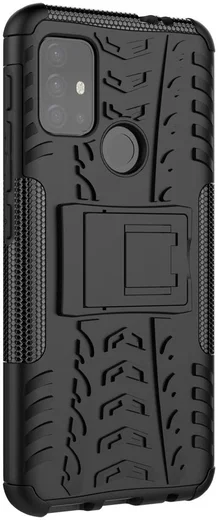 Motorola Moto G10/G20/G30 Hoesje Hybride Back Cover Kickstand Zwart afbeelding 9