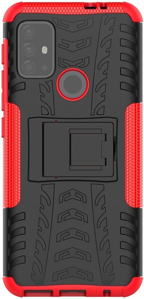Motorola Moto G10/G20/G30 Hoesje Hybride Back Cover Kickstand Rood afbeelding 1