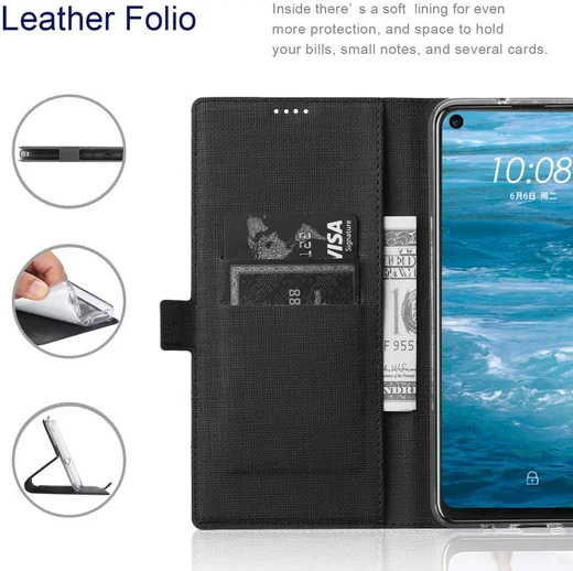 Motorola Moto G10 / G20 / G30 Hoesje Portemonnee Book Case Zwart afbeelding 6
