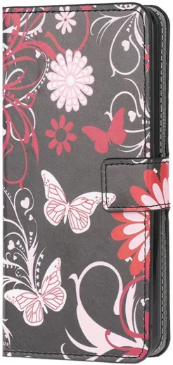 Motorola Moto G100 Hoesje Wallet Book Case met Vlinder Print afbeelding 2