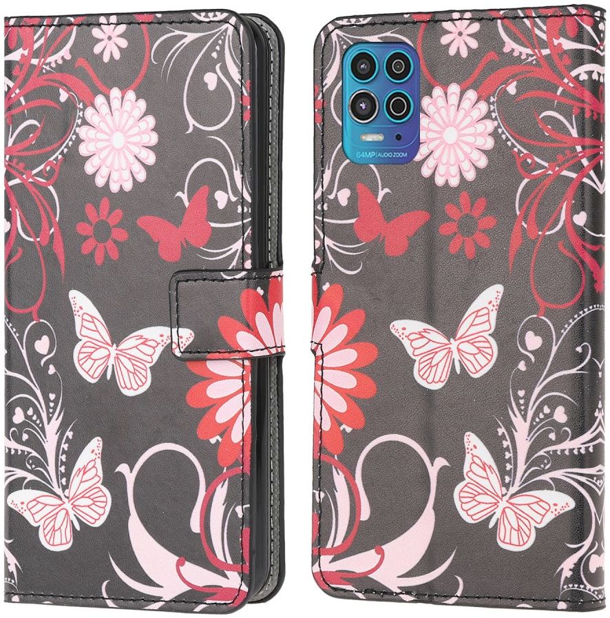Motorola Moto G100 Hoesje Wallet Book Case met Vlinder Print afbeelding 4