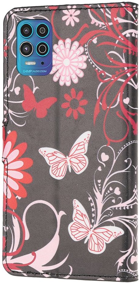 Motorola Moto G100 Hoesje Wallet Book Case met Vlinder Print afbeelding 1
