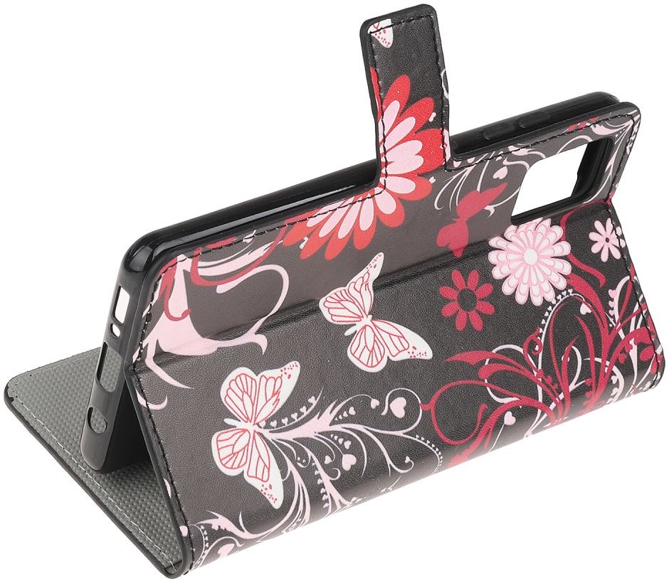 Motorola Moto G100 Hoesje Wallet Book Case met Vlinder Print afbeelding 5
