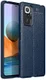 Xiaomi Redmi Note 10 Pro Litchi Hoesje TPU met Leren Textuur Blauw afbeelding 1