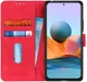 KHAZNEH Xiaomi Redmi Note 10 Pro Hoesje Retro Wallet Book Case Rood afbeelding 1